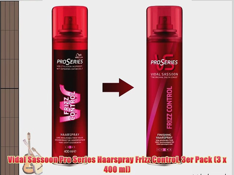 Vidal Sassoon Pro Series Haarspray Frizz Control 3er Pack (3 x 400 ml)