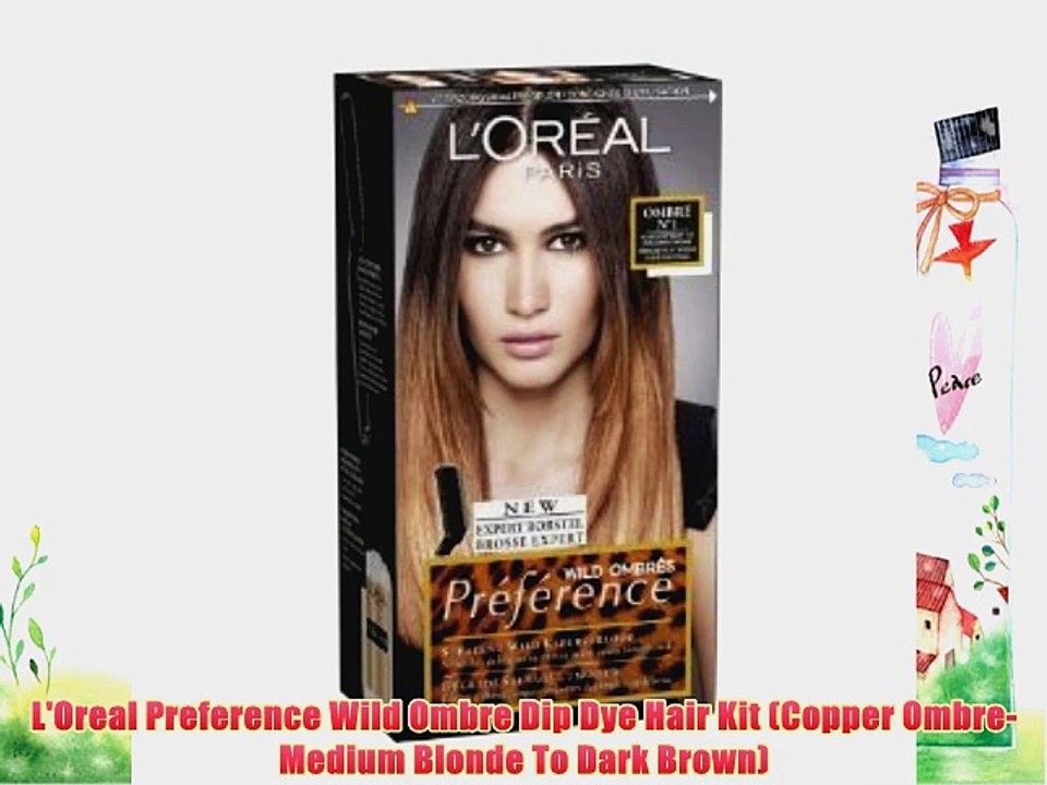 L'Oreal Preference Wild Ombre Dip Dye Hair Kit (Copper Ombre- Medium Blonde To Dark Brown)