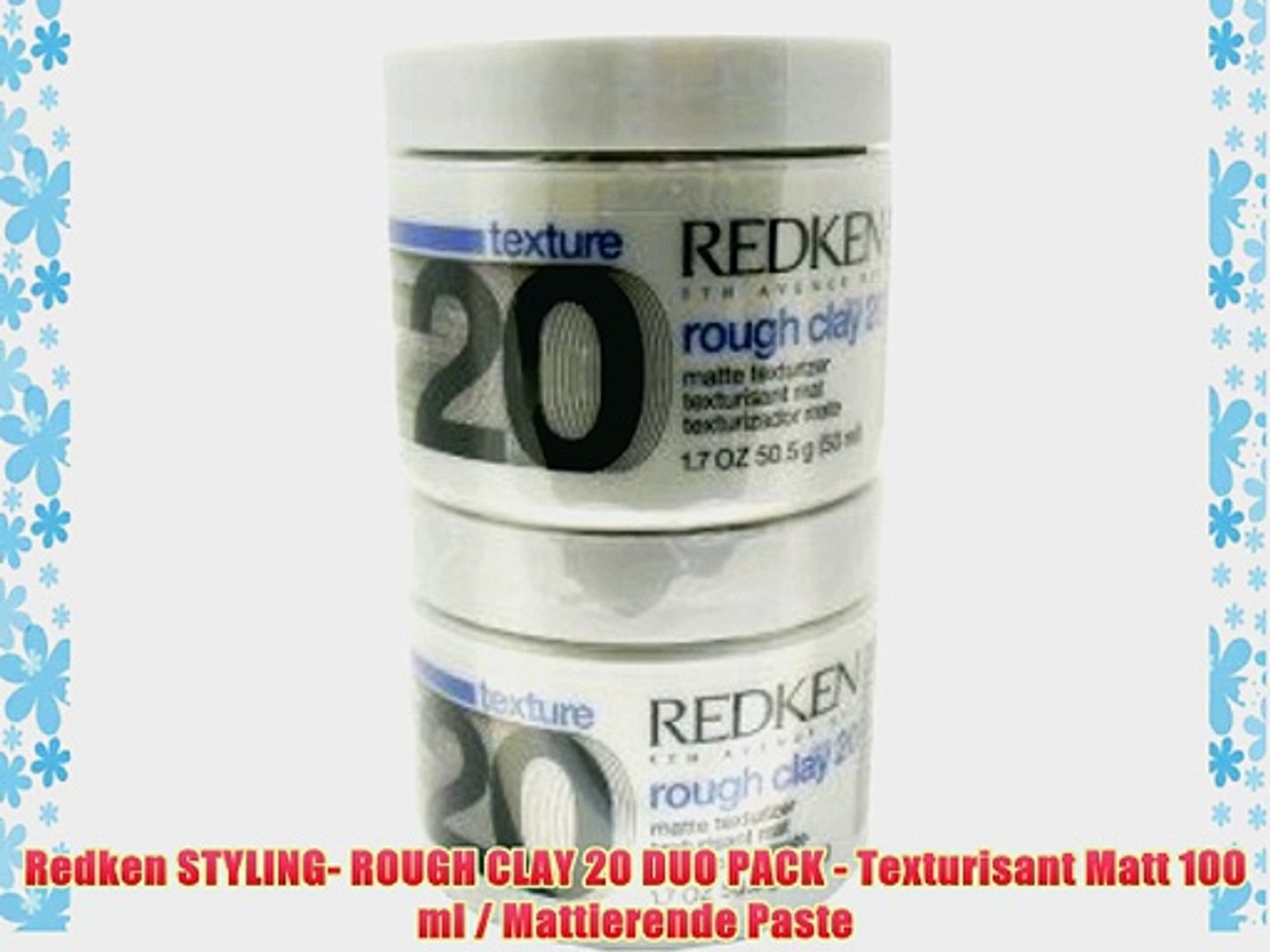 Redken Styling Rough Clay Duo Pack Texturisant Matt 100 Ml Mattierende Paste Video Dailymotion