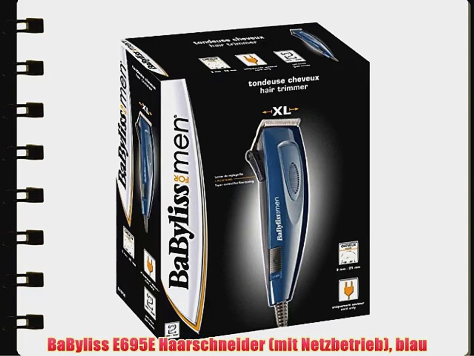 BaByliss E695E Haarschneider (mit Netzbetrieb) blau