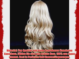 Sexy sch?ne Blondine Geschichtete wellig mischen Lange Damen Per?cken Per?cke Haut oben