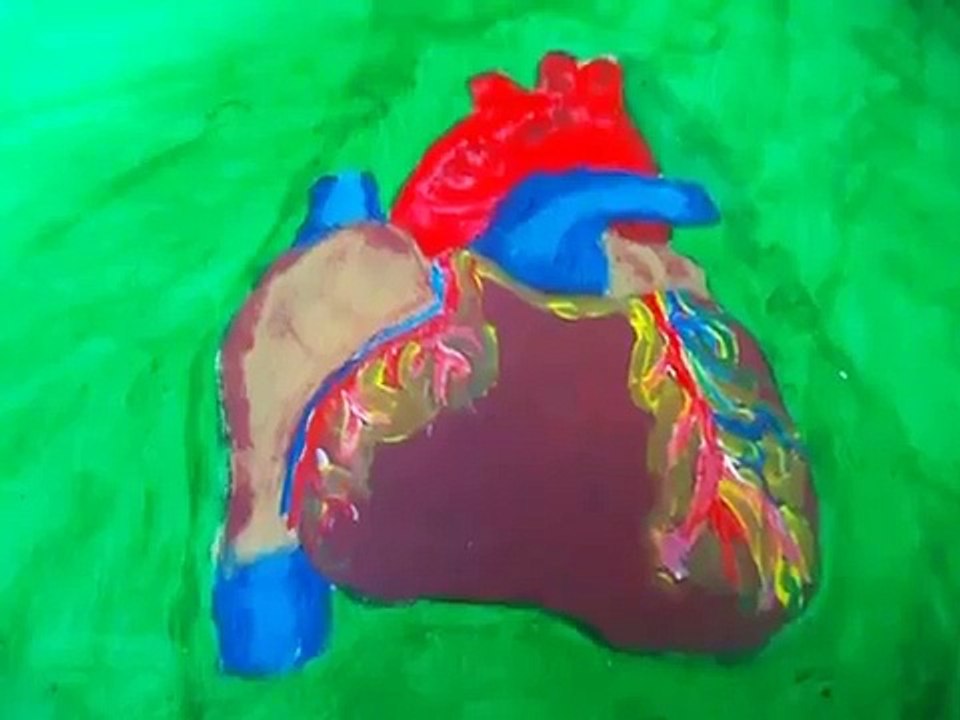 corazón dibujado y como palpita el dibujo  experimento...............