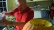 Carving my Giant Pumpkin with a Black and Decker Jigsaw - Power Tools Pumpkin Carving