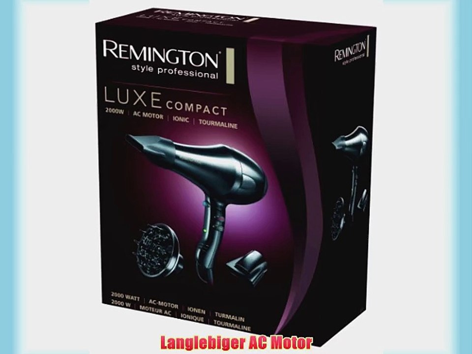 Remington D2011 Haartrockner Luxe compact - style professional (mit AC Motor Diffusor) 2000