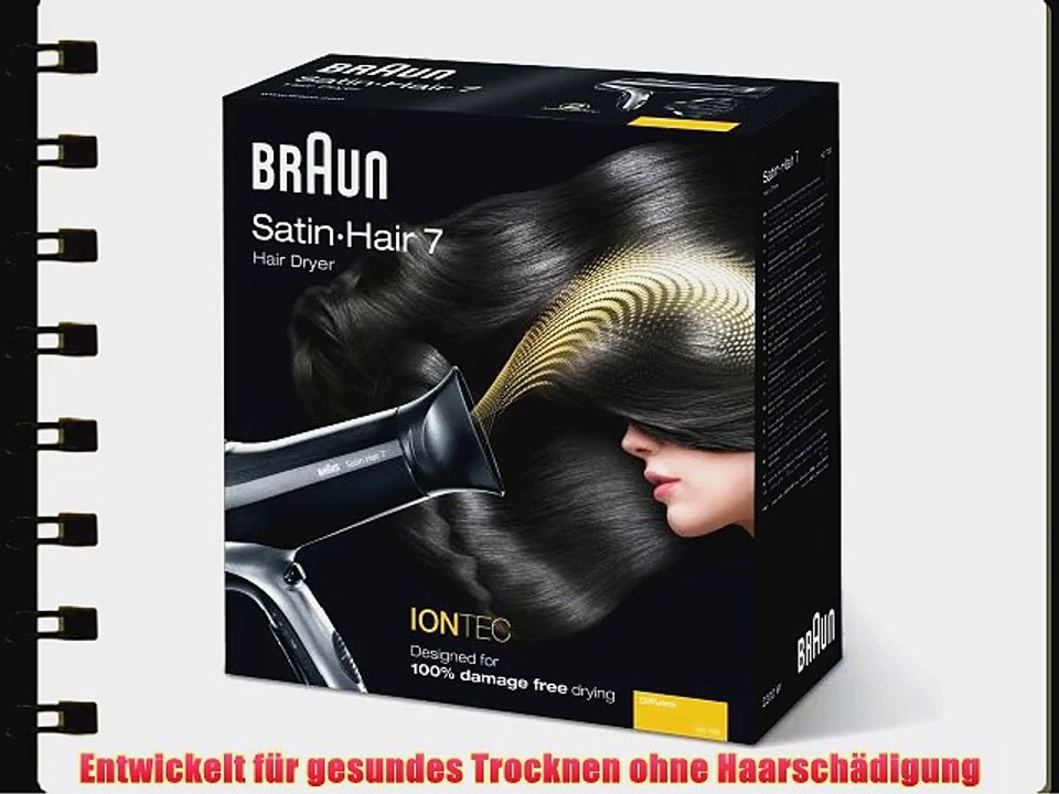 Braun Satin Hair 7 HD 730 Haartrockner (Ionentechnologie inkl. 2 Aufs?tze