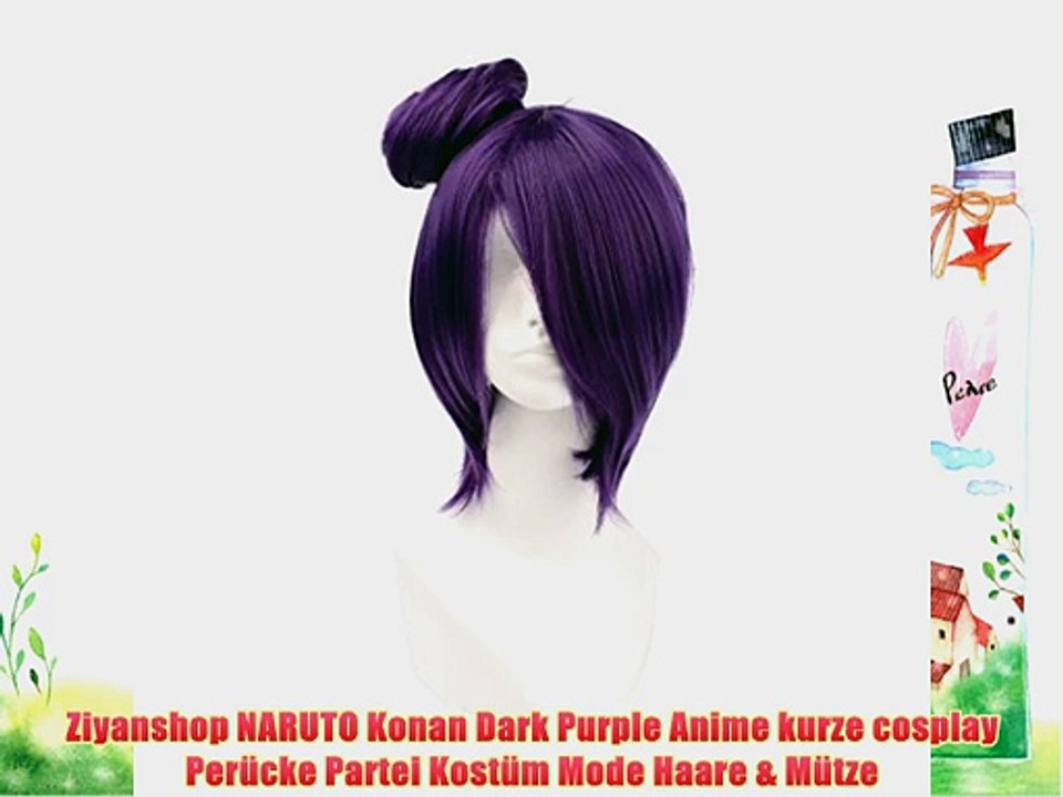 Ziyanshop NARUTO Konan Dark Purple Anime kurze cosplay Per?cke Partei Kost?m Mode Haare
