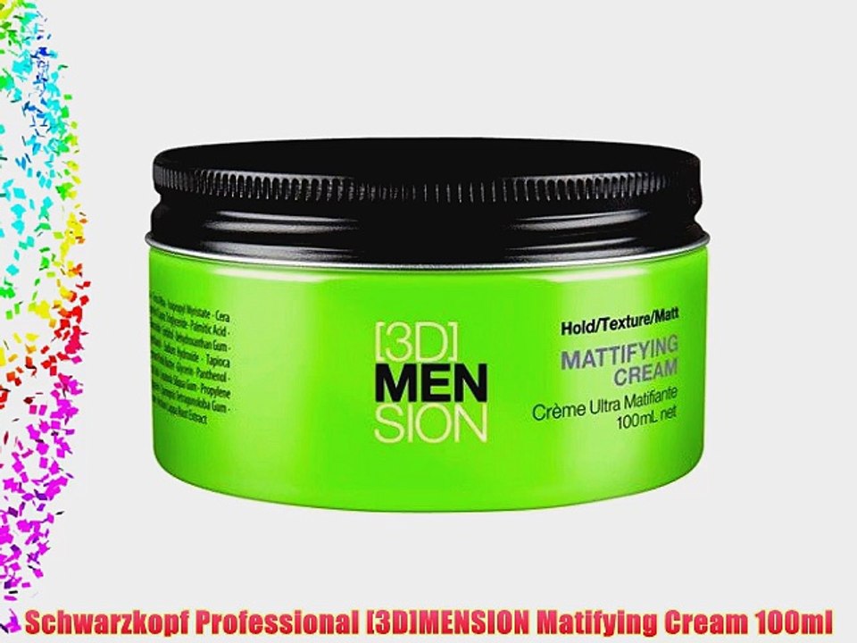 Schwarzkopf Professional [3D]MENSION Matifying Cream 100ml