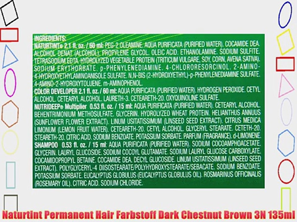 Naturtint Permanent Hair Farbstoff Dark Chestnut Brown 3N 135ml