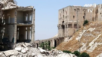 Blast damages citadel wall in Syria's Aleppo
