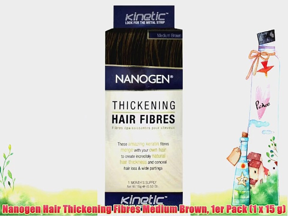 Nanogen Hair Thickening Fibres Medium Brown 1er Pack (1 x 15 g)
