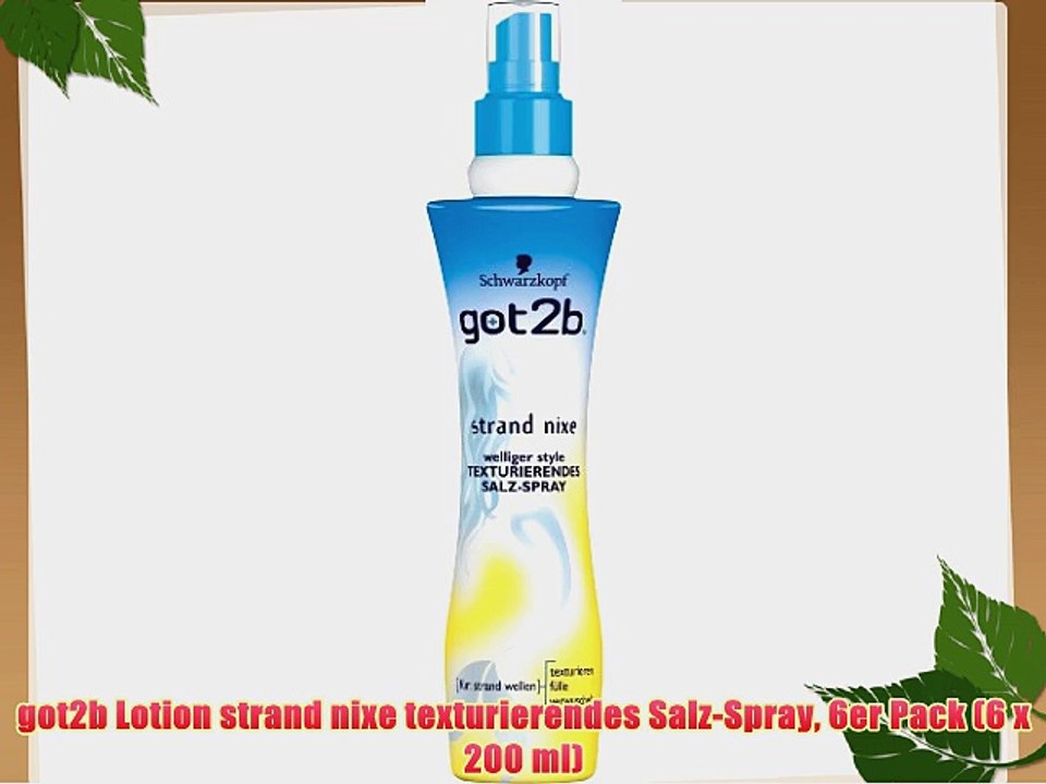 got2b Lotion strand nixe texturierendes Salz-Spray 6er Pack (6 x 200 ml)