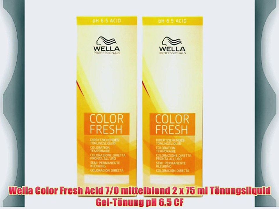 Wella Color Fresh Acid 7/0 mittelblond 2 x 75 ml T?nungsliquid Gel-T?nung pH 6.5 CF