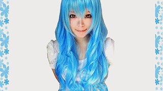 Dayiss? Hellblau NEU Langhaar Locken Per?cke Party Kost?m Per?cken Voll Wig/Wigs Cosplay Gelockt