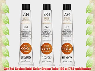 3er Set Revlon Nutri Color Creme Tube 100 ml 734-goldkupfer