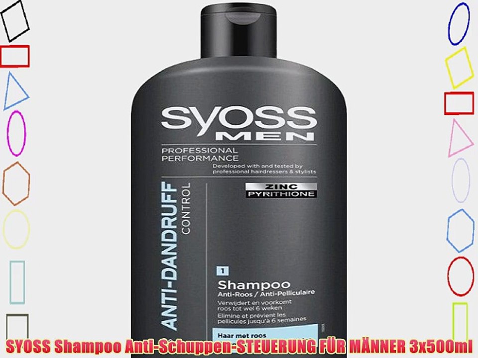 SYOSS Shampoo Anti-Schuppen-STEUERUNG F?R M?NNER 3x500ml