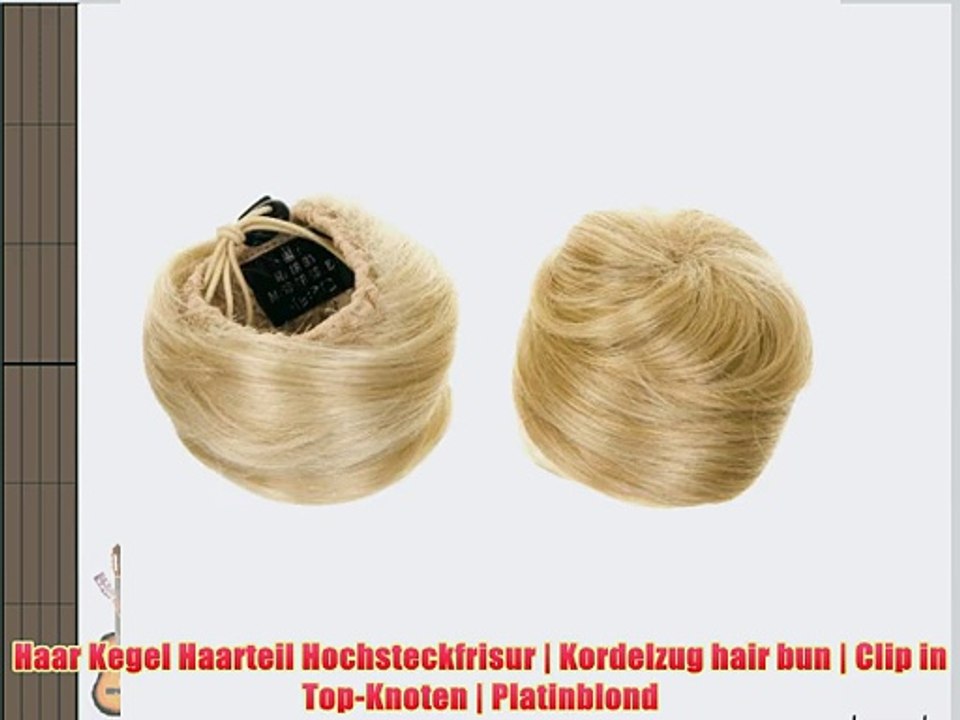 Haar Kegel Haarteil Hochsteckfrisur | Kordelzug hair bun | Clip in Top-Knoten | Platinblond