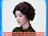 WIG ME UP - Damenper?cke 20er Jahre Swing Bob gewellt Per?cke Braun Mahagonibraun ca. 25 cm