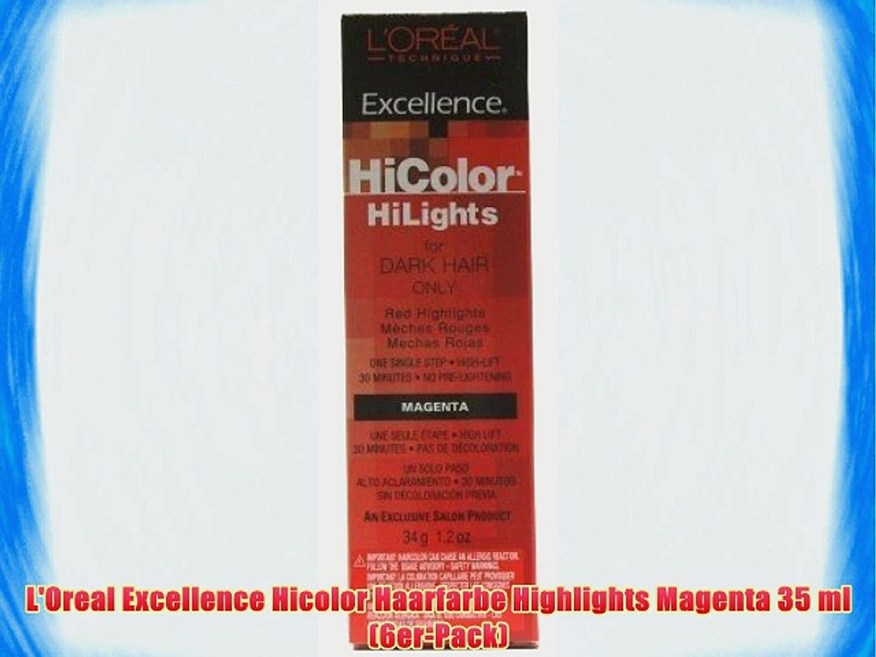 L'Oreal Excellence Hicolor Haarfarbe Highlights Magenta 35 ml (6er-Pack)