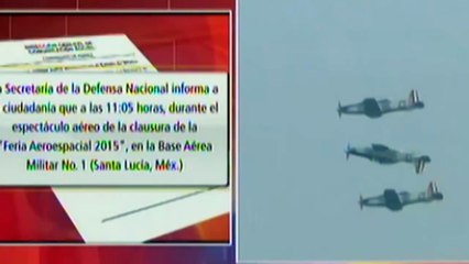 下载视频: VIDEO CHOCAN AVIONES EN ESPECTACULO DE LA FERIA AEROESPACIAL MÉXICO 2015