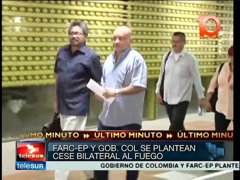Gobierno colombiano y FARC plantean el cese al fuego bilateral