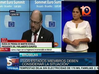 Presidente de parlamento Europeo pide a Grecia cumplir un acuerdo