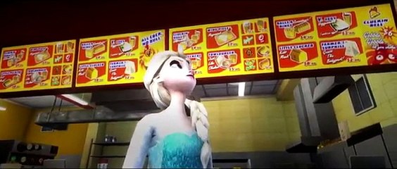 Snow Queen Elsa from Frozen riding her Disney Pixar Cars Mater in Full HD 1080p
