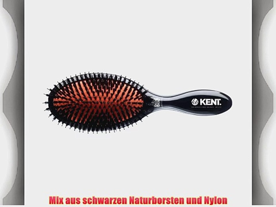 Kent Classic Shine Haarb?rste mit Borsten- und Nylonmix gro? schwarz