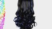 Anime Wig Zipper Long Curly Black Wig Lolita Hair Wig With 2 Ponytails   Wig Cap