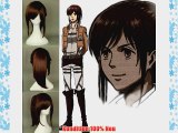 COSPLAZA Cosplay Wig Kostueme Peruecke Sasha Blaus dunkelbraun Ponytail Anime Synthetische