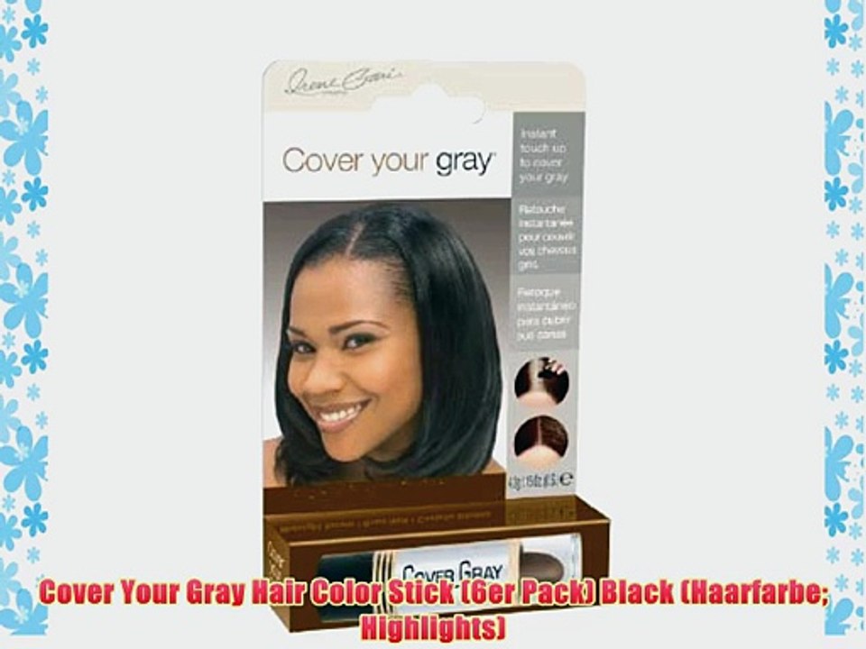 Cover Your Gray Hair Color Stick (6er Pack) Black (Haarfarbe Highlights)