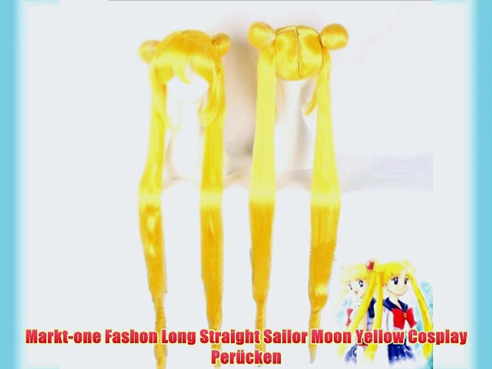 Markt-one Fashon Long Straight Sailor Moon Yellow Cosplay Per?cken