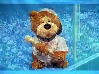 Baseball Bear Animated Plush Character