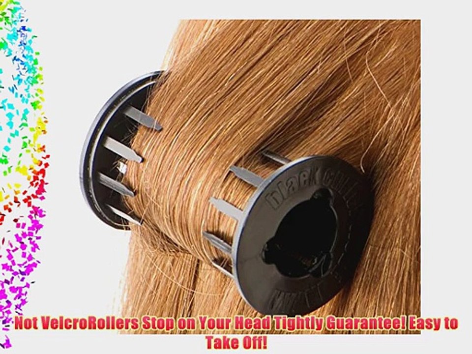 Lockenwickler / Haarroller / Hair Rollers / Black Curler Kobe Japan / 8 Rollers in one Package