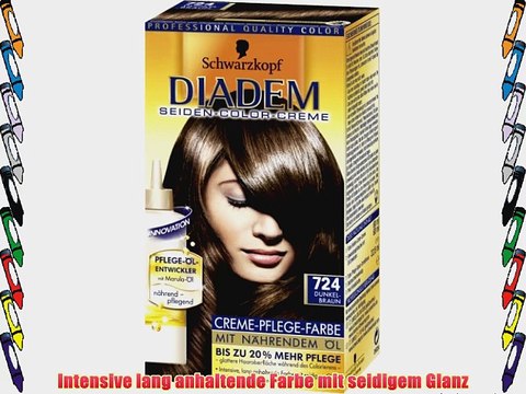 Schwarzkopf Diadem Seiden-Color-Creme Stufe 3 724 Dunkelbraun 3er Pack (3 x 1 St?ck)
