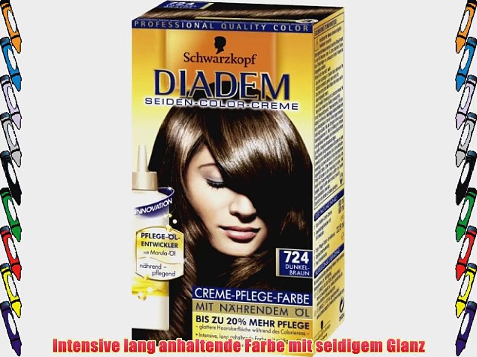 Schwarzkopf Diadem Seiden-Color-Creme Stufe 3 724 Dunkelbraun 3er Pack (3 x 1 St?ck)