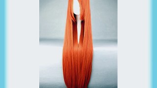 Ladieshair Cosplay Per?cke orange 100cm glatt Bleach INOUE ORIHIME