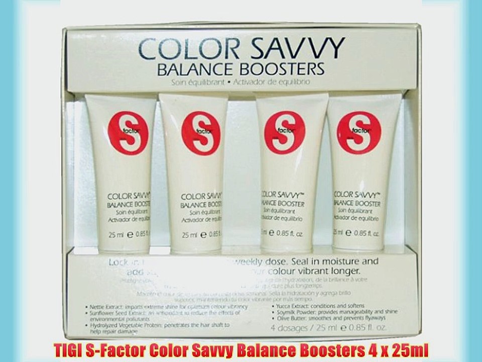 TIGI S-Factor Color Savvy Balance Boosters 4 x 25ml