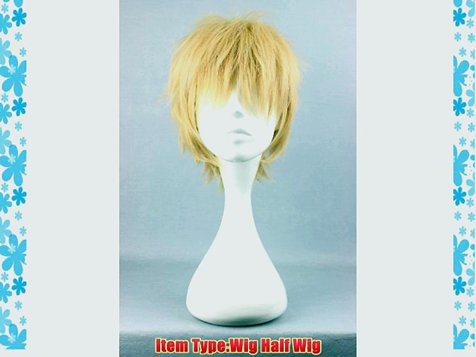 Cosplay wig Amine 35cm Short DRAMAtical Murder DMMD Noiz Blonde Costume