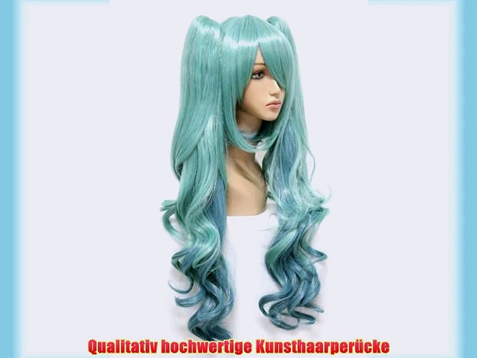 Ladieshair Cosplay Per?cke blau 80cm wellig Lolita Wig