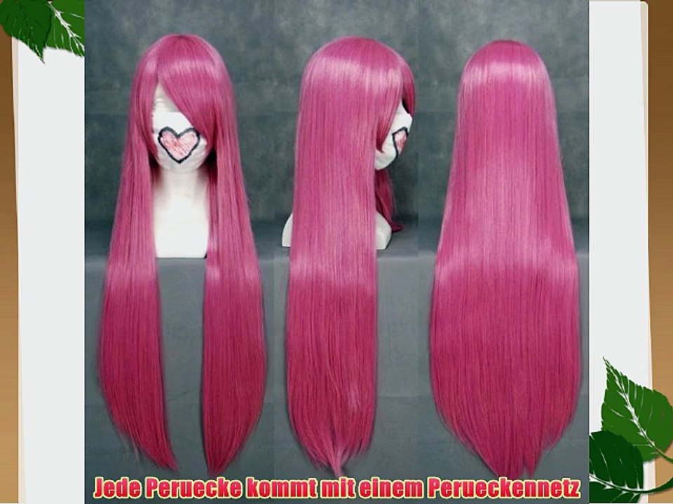 COSPLAZA Cosplay Wig Kostueme Peruecke Naruto Tayuya Lang Pink Synthetische Haare