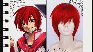 COSPLAZA Cosplay Kostueme Peruecke kurz Rot Halloween Party Haar mit Perueckennetz Kucos Ravitation