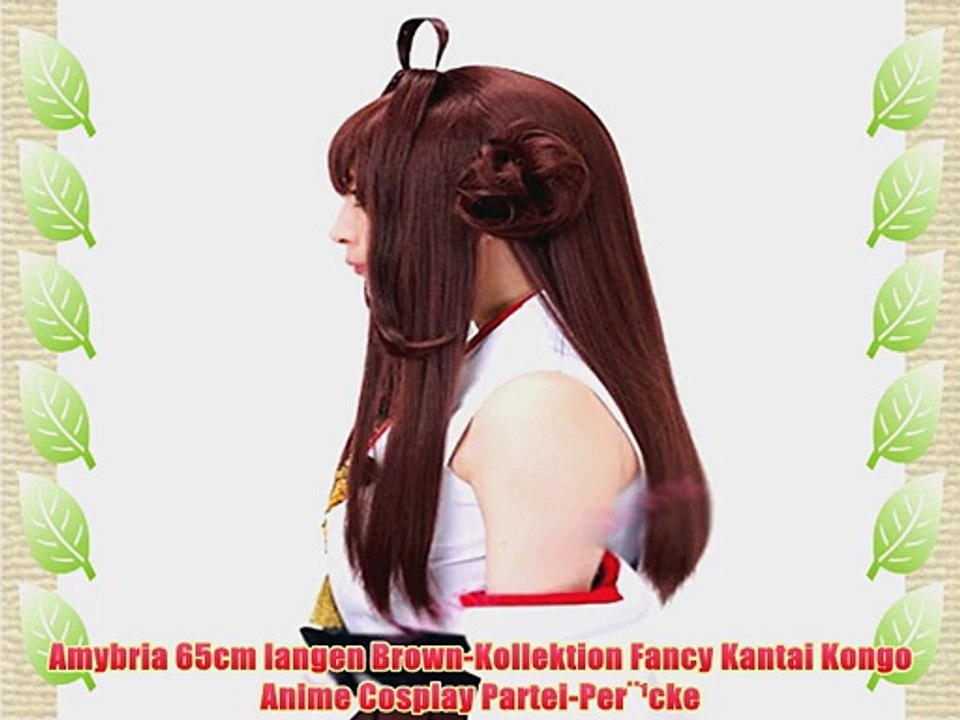 Amybria 65cm langen Brown-Kollektion Fancy Kantai Kongo Anime Cosplay Partei-Per??cke