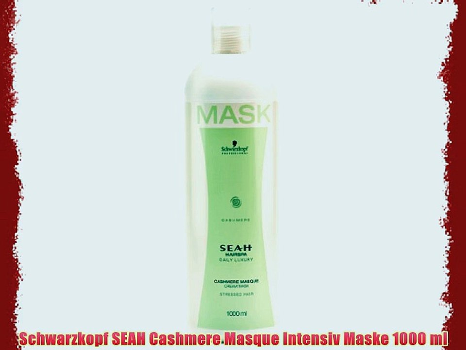 Schwarzkopf SEAH Cashmere Masque Intensiv Maske 1000 ml