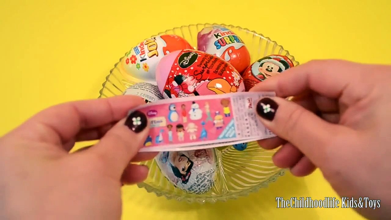 Barbie Disney Princess Frozen Mickey Mouse Egg Surprise Kinder Surprise Eggs Kinder Joy un