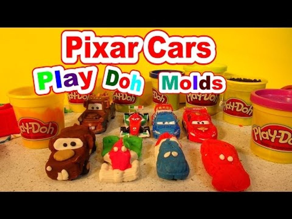 Pixar Cars Play Doh Lightning McQueen, Mater, and Francesco Bernoulli from Playdoh Molds Cars2