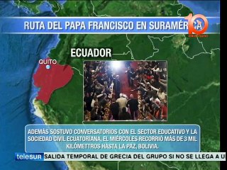 Recorrió 28 mil km Papa Francisco durante su gira por Suramérica