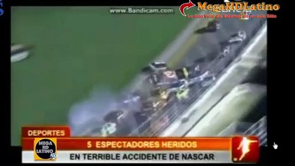 5 espectadores heridos en terrible accidente de nascar
