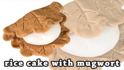 Rice cake with mugwort Japanese Sweets：playdough