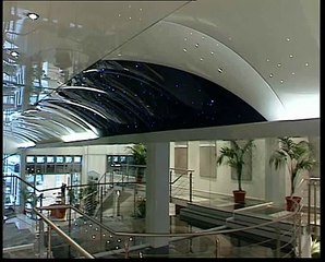 Plafond tendu Barrisol avec éclairage en fibre optique