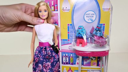 Color Me Cute Barbie with Peppa Pig & My Little Pony! Color Change Puppy Salon